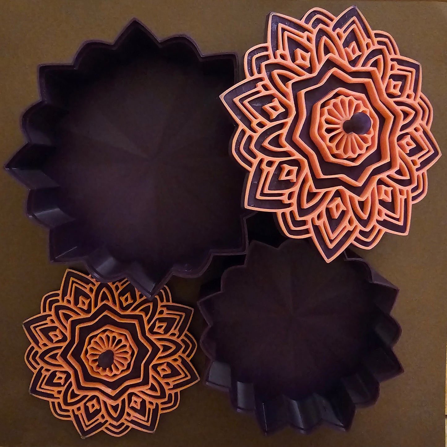 Mandala Jewlery/Gift Box Set - Deep Purple with Bright Pink Accents