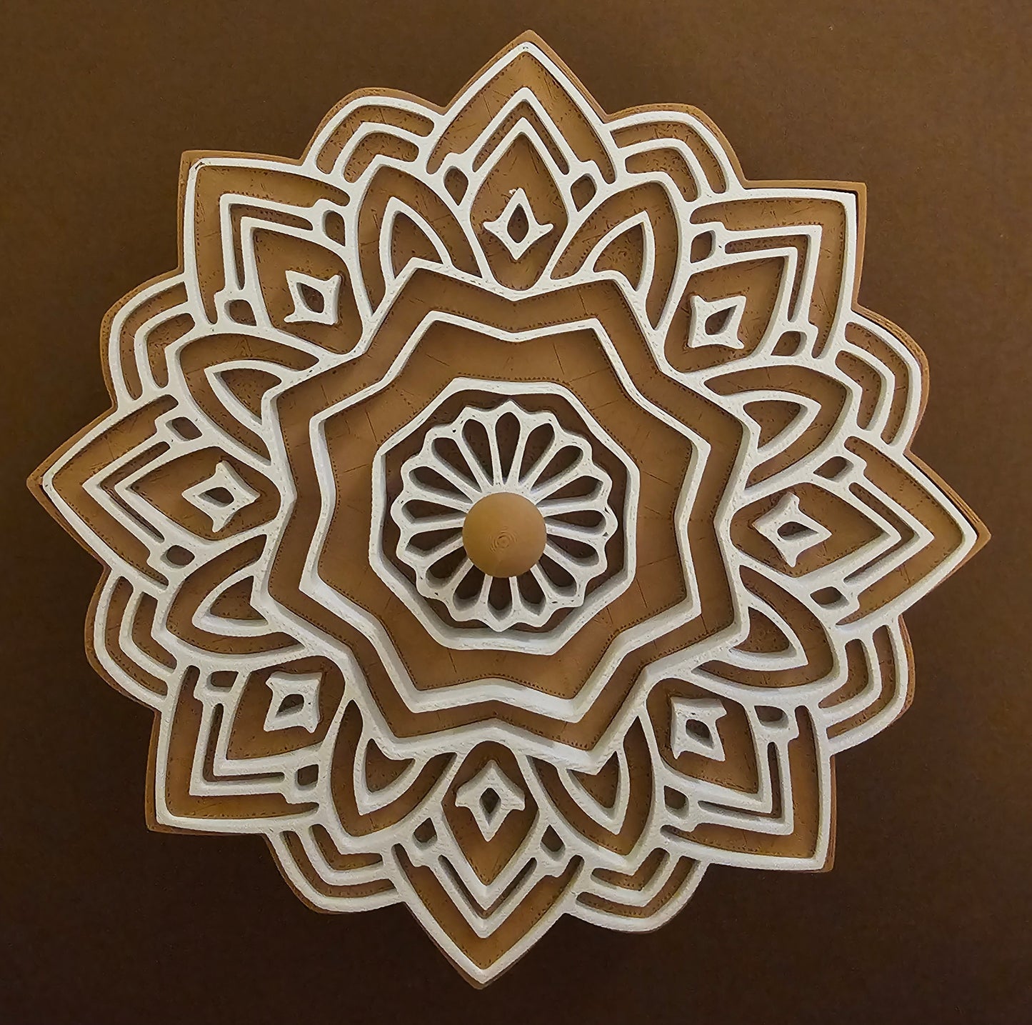 Mandala Jewlery/Gift Box Set - Tan with White Accents