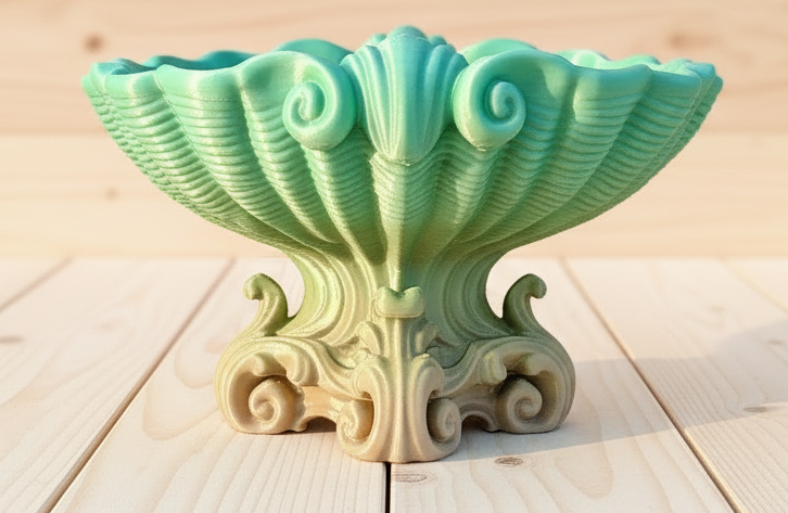 Seashell - Home Decor/Jewelry Holder (Ornate Pedestal #5)