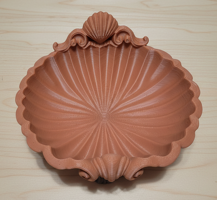 Seashell - Home Decor/Jewelry Holder (Ornate Pedestal #5)