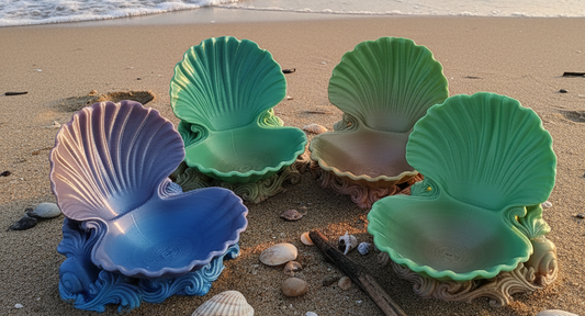Seashell - Home Decor/Jewelry Holder (Open Clamshell #9)