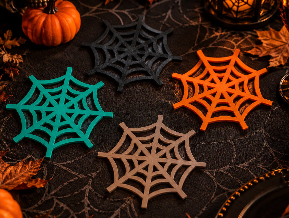 Coasters: Spider Web (assorted colors)