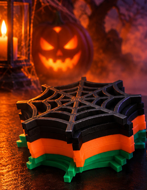 Coasters: Spider Web (assorted colors)