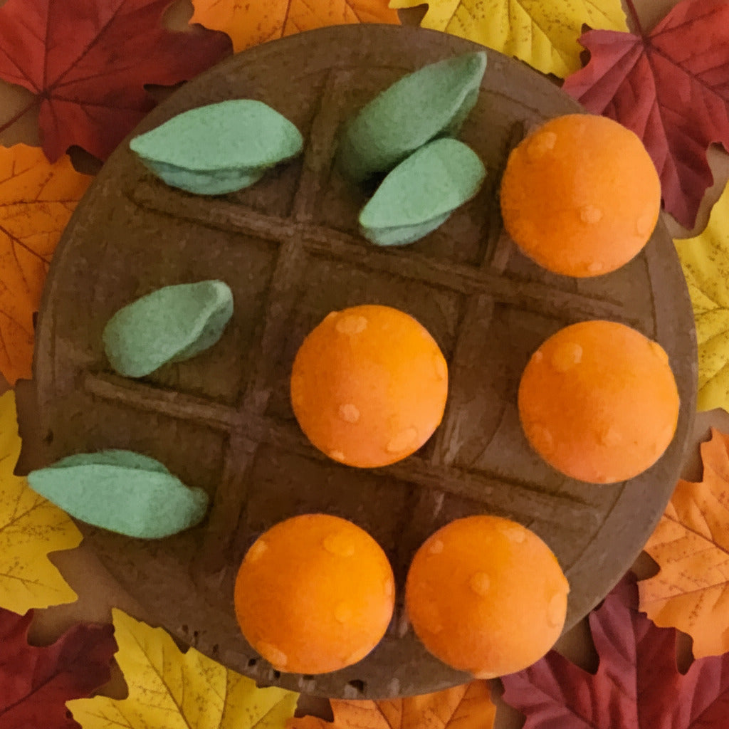 TIC-TAC-TOE: Mushrooms & Green Leaves