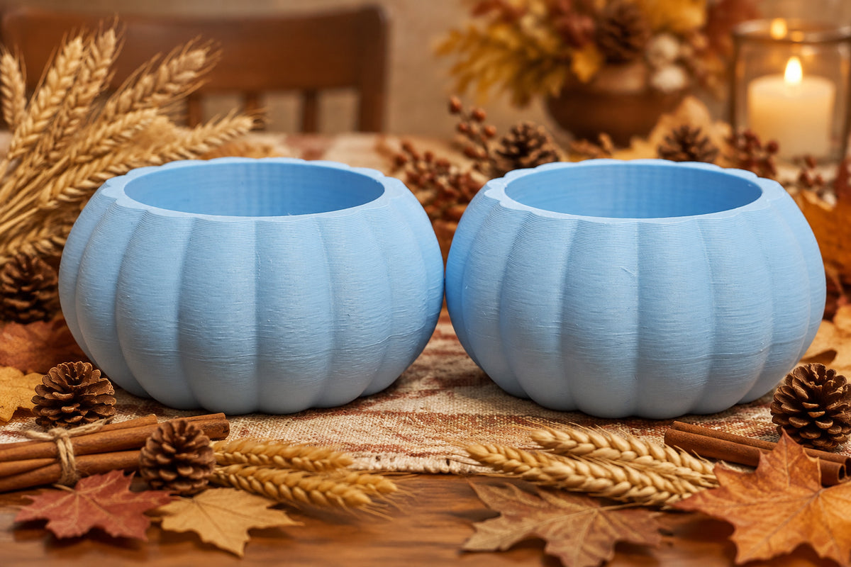 Pumpkin Tealights, Set of 2 (Assorted Colors)