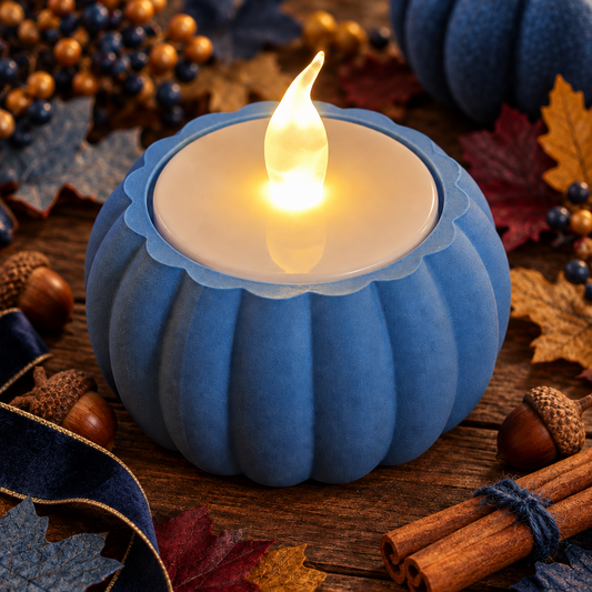 Pumpkin Tealights, Set of 2 (Assorted Colors)