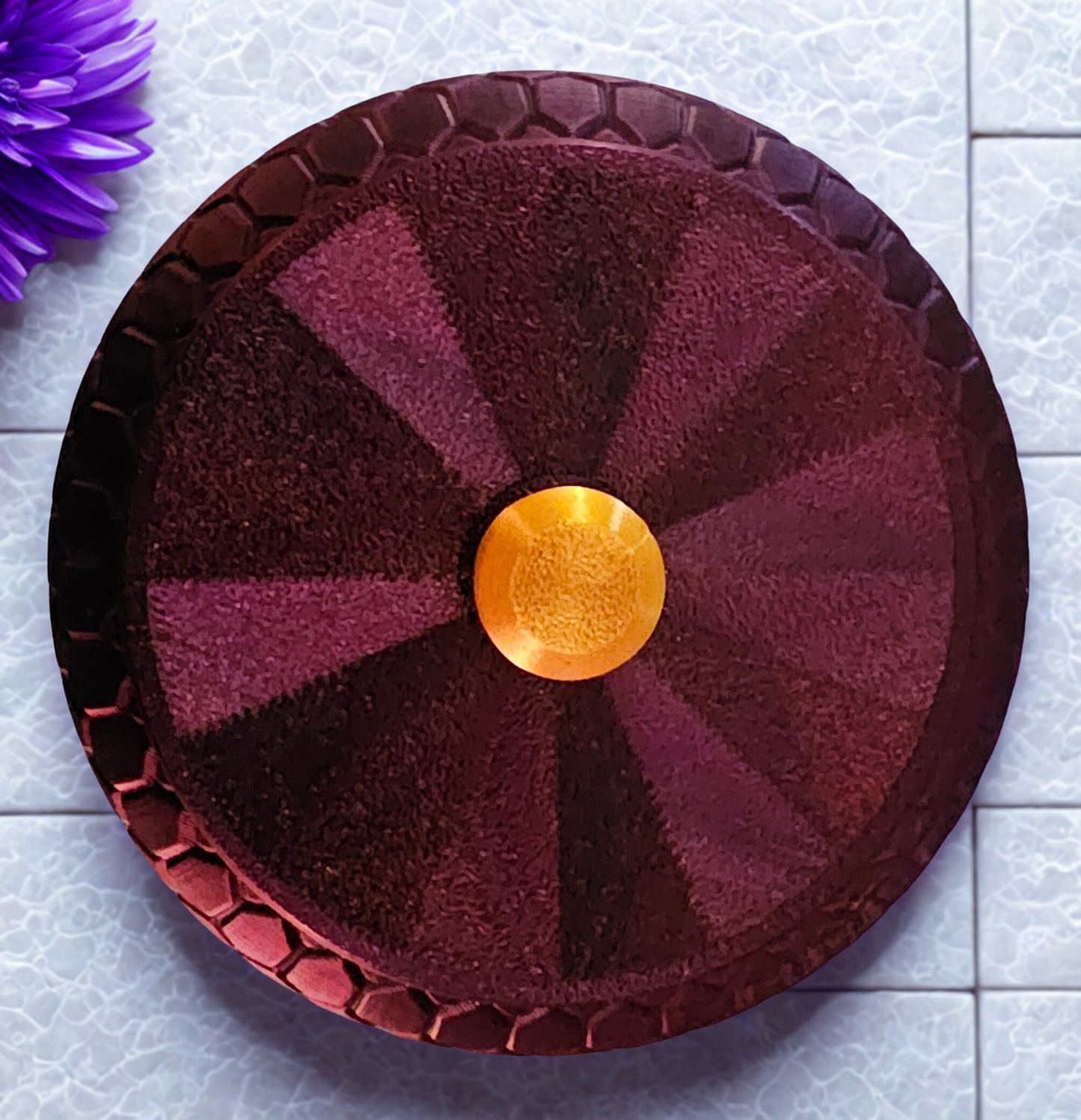 Jewlery/Gift Box (Honeycomb) - Purple Silk