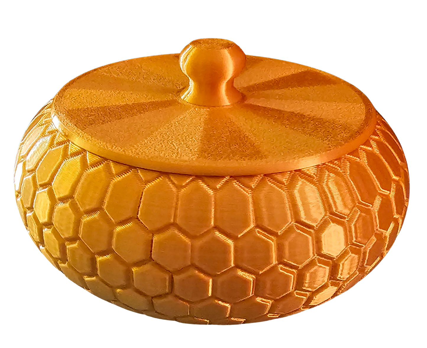 Jewlery/Gift Box (Honeycomb) - Gold Silk