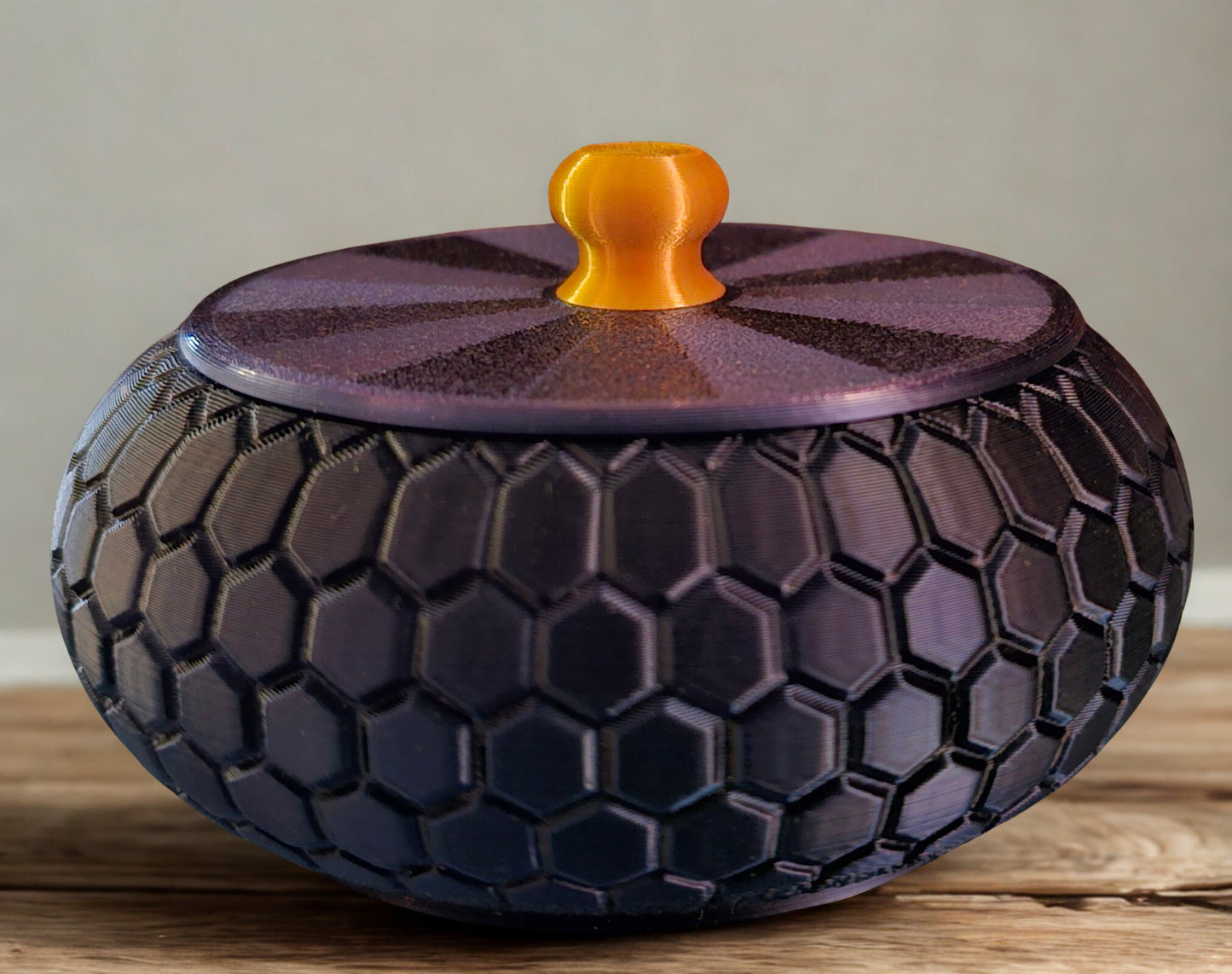 Jewlery/Gift Box (Honeycomb) - Purple Silk